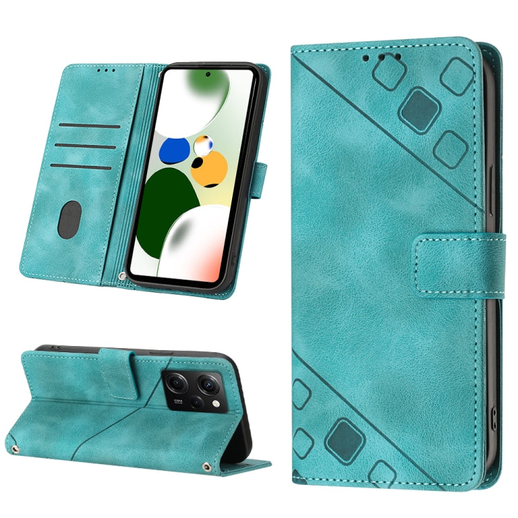 For Xiaomi Poco X5 Pro 5G / Redmi Note 12 Pro Speed Skin-feel Embossed Leather Phone Case