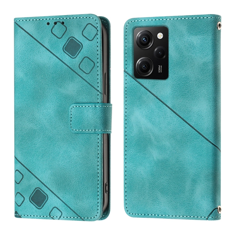 For Xiaomi Poco X5 Pro 5G / Redmi Note 12 Pro Speed Skin-feel Embossed Leather Phone Case
