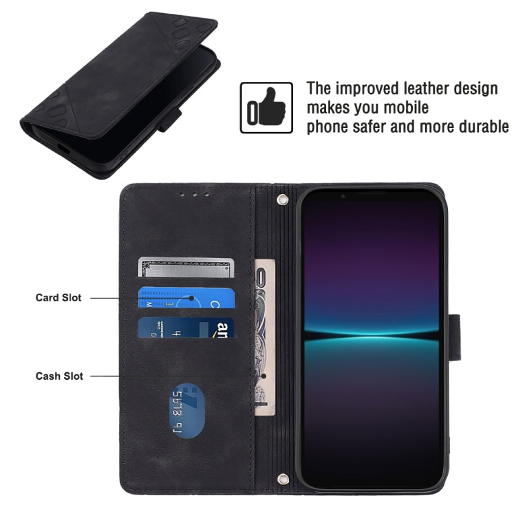 For Sony Xperia 1 IV Skin-feel Embossed Leather Phone Case