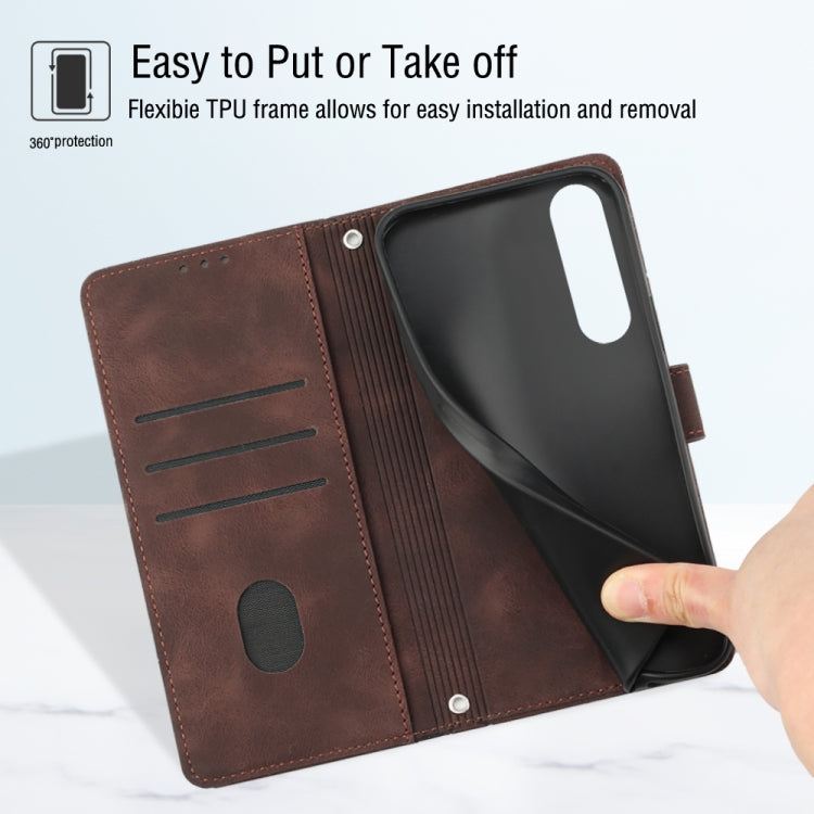 For Sony Xperia 1 IV Skin-feel Embossed Leather Phone Case