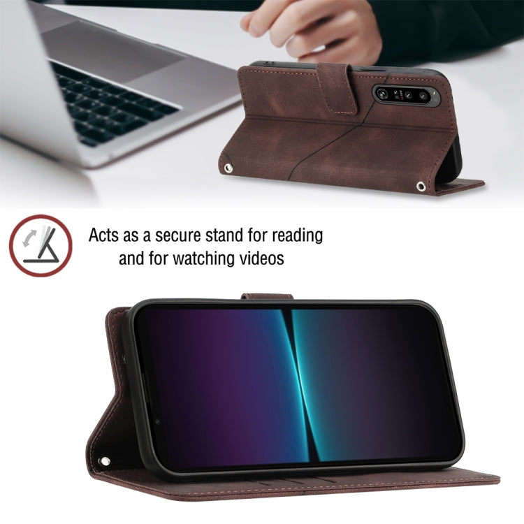 For Sony Xperia 1 IV Skin-feel Embossed Leather Phone Case