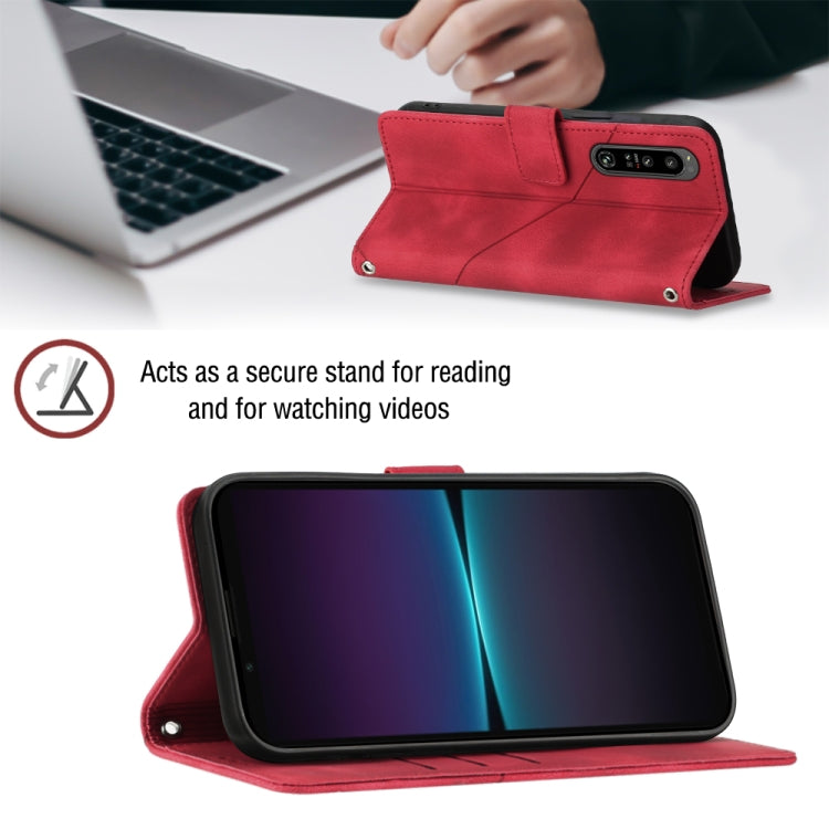 For Sony Xperia 1 IV Skin-feel Embossed Leather Phone Case