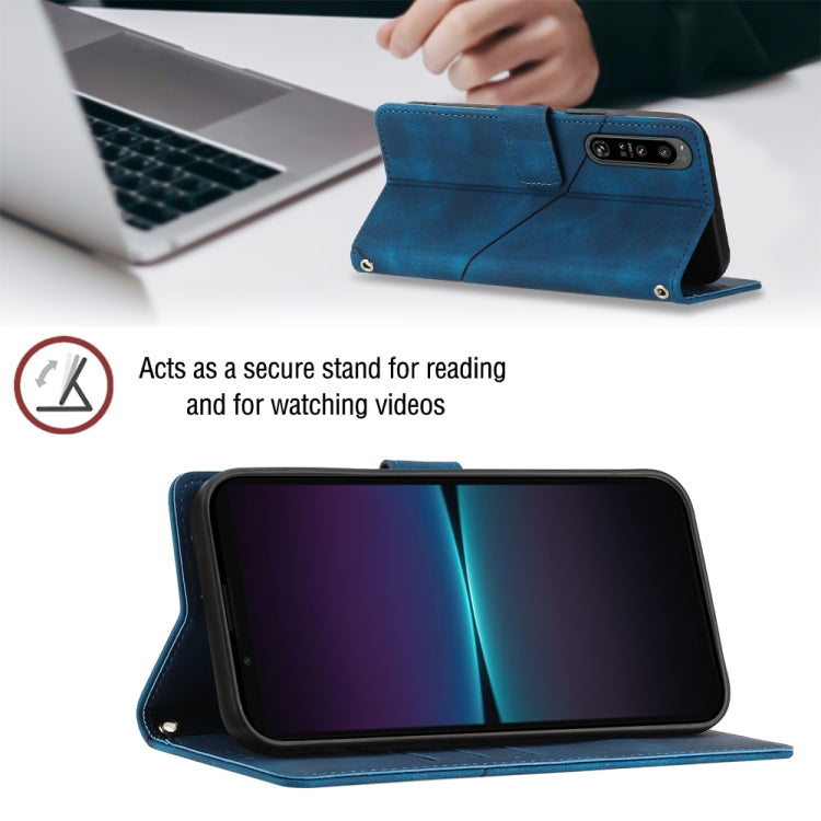 For Sony Xperia 1 IV Skin-feel Embossed Leather Phone Case
