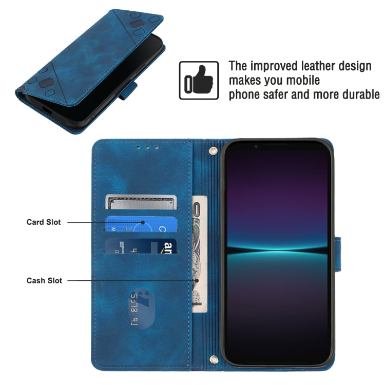 For Sony Xperia 1 IV Skin-feel Embossed Leather Phone Case