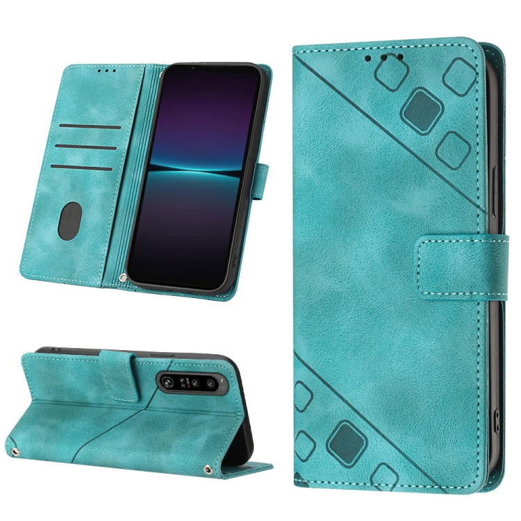 For Sony Xperia 1 IV Skin-feel Embossed Leather Phone Case