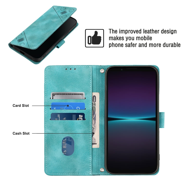 For Sony Xperia 1 IV Skin-feel Embossed Leather Phone Case