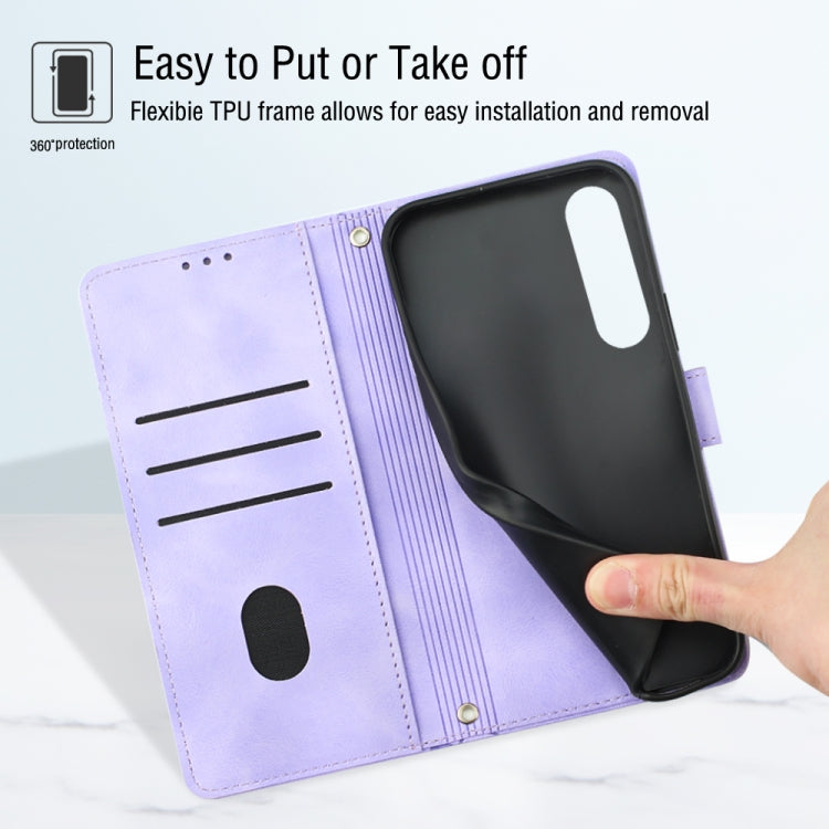 For Sony Xperia 1 IV Skin-feel Embossed Leather Phone Case