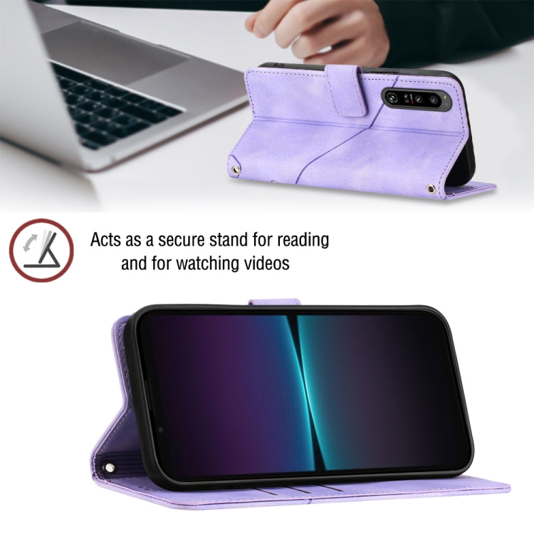 For Sony Xperia 1 IV Skin-feel Embossed Leather Phone Case