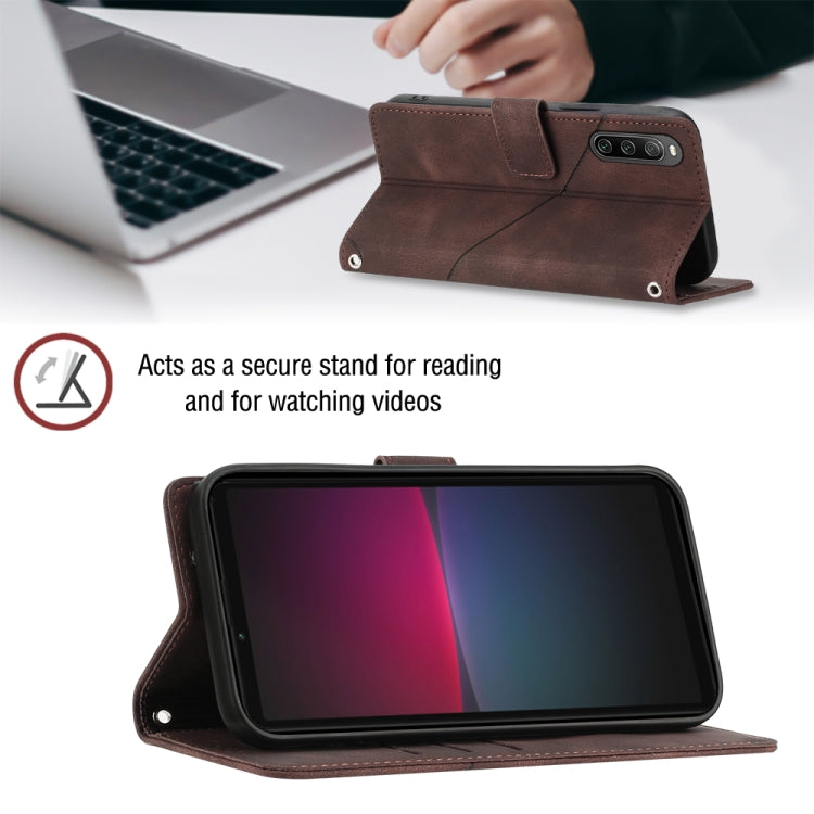 For Sony Xperia 10 IV Skin-feel Embossed Leather Phone Case
