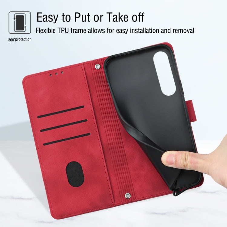 For Sony Xperia 10 IV Skin-feel Embossed Leather Phone Case