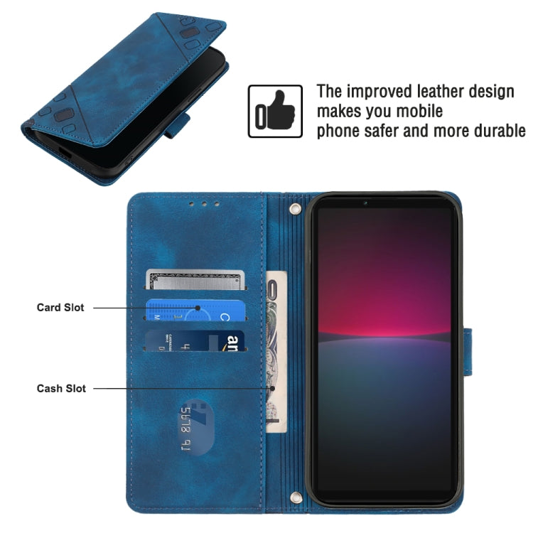 For Sony Xperia 10 IV Skin-feel Embossed Leather Phone Case