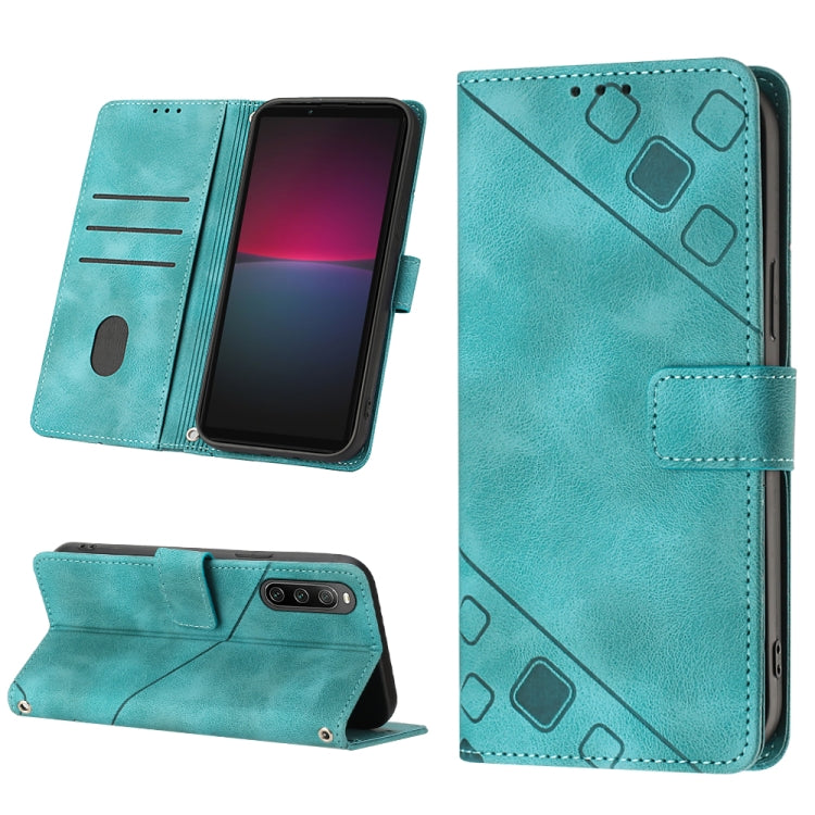 For Sony Xperia 10 IV Skin-feel Embossed Leather Phone Case