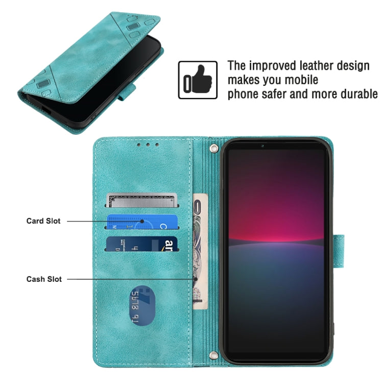 For Sony Xperia 10 IV Skin-feel Embossed Leather Phone Case