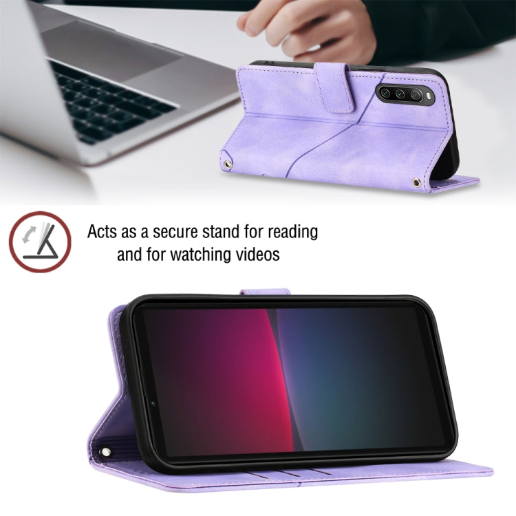 For Sony Xperia 10 IV Skin-feel Embossed Leather Phone Case