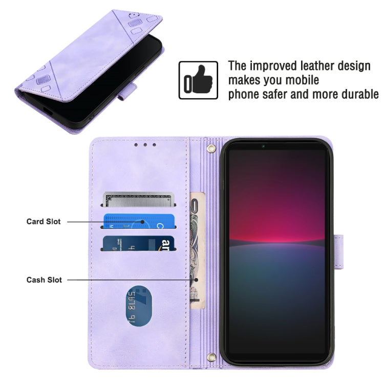 For Sony Xperia 10 IV Skin-feel Embossed Leather Phone Case