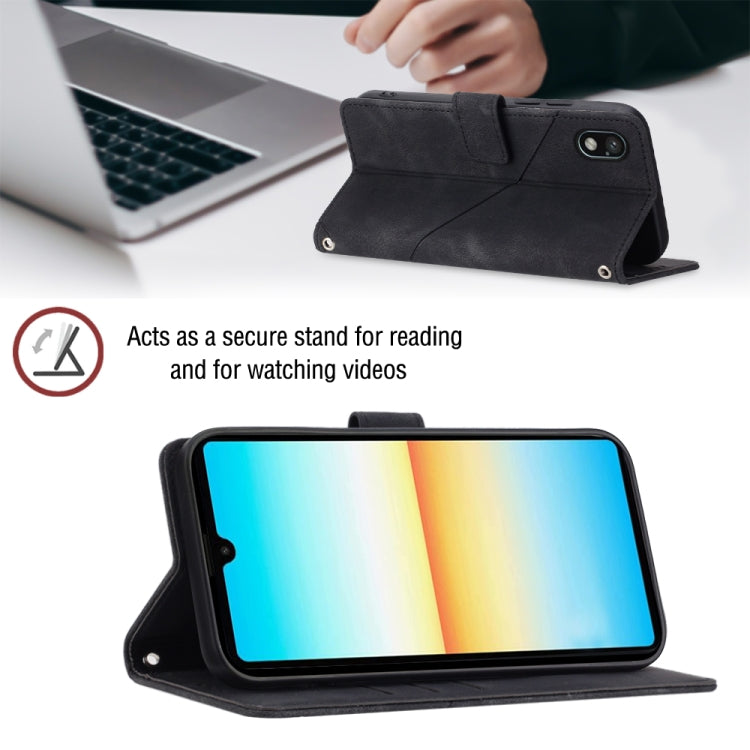 For Sony XPreia ACE  III Skin-feel Embossed Leather Phone Case