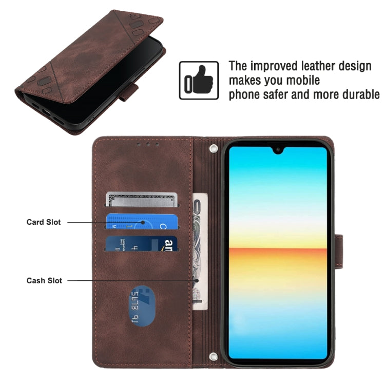 For Sony XPreia ACE  III Skin-feel Embossed Leather Phone Case