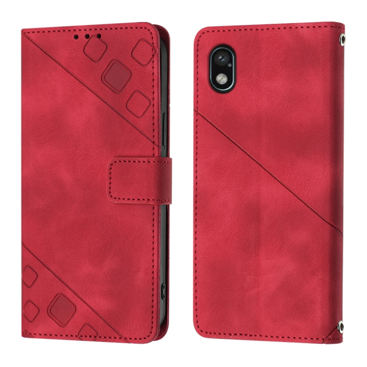 For Sony XPreia ACE  III Skin-feel Embossed Leather Phone Case