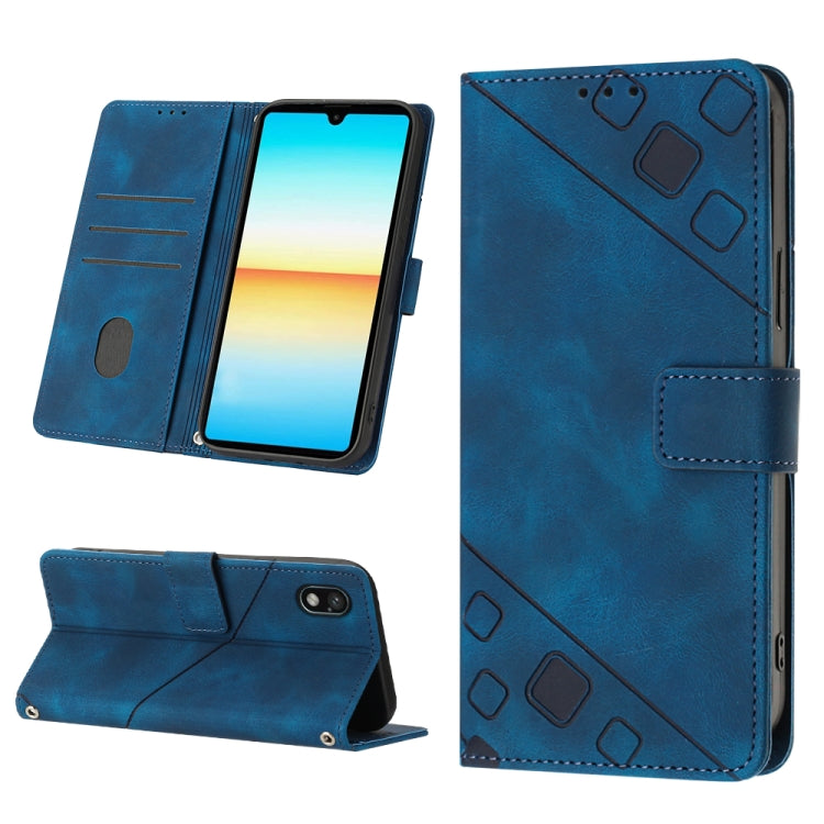 For Sony XPreia ACE  III Skin-feel Embossed Leather Phone Case