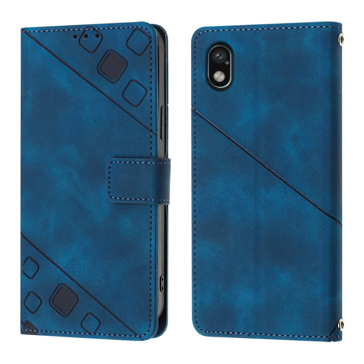 For Sony XPreia ACE  III Skin-feel Embossed Leather Phone Case
