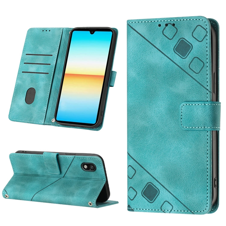 For Sony XPreia ACE  III Skin-feel Embossed Leather Phone Case