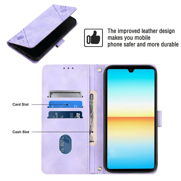 For Sony XPreia ACE  III Skin-feel Embossed Leather Phone Case