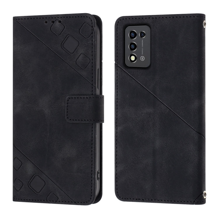 For ZTE Libero 5G III Skin-feel Embossed Leather Phone Case