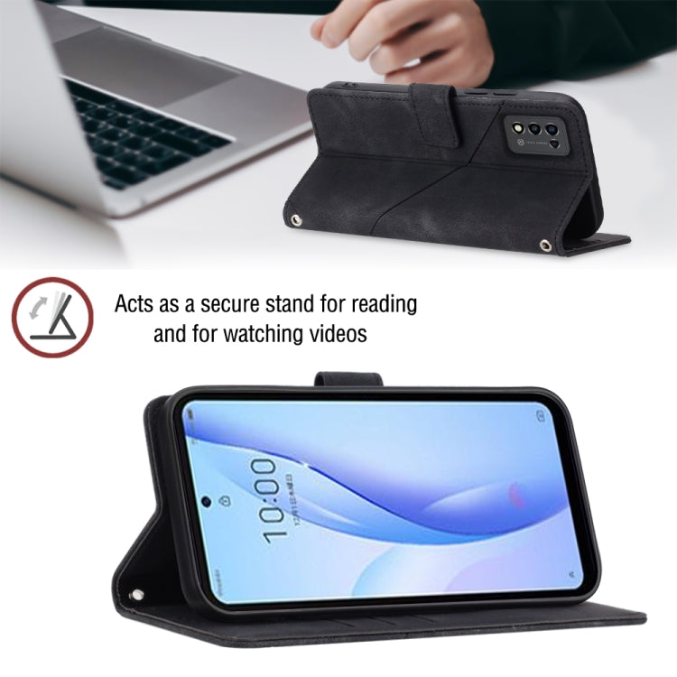 For ZTE Libero 5G III Skin-feel Embossed Leather Phone Case