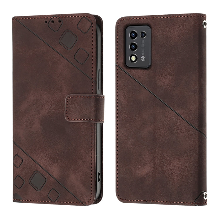 For ZTE Libero 5G III Skin-feel Embossed Leather Phone Case