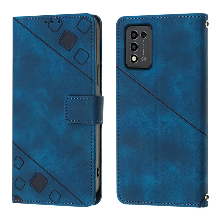 For ZTE Libero 5G III Skin-feel Embossed Leather Phone Case