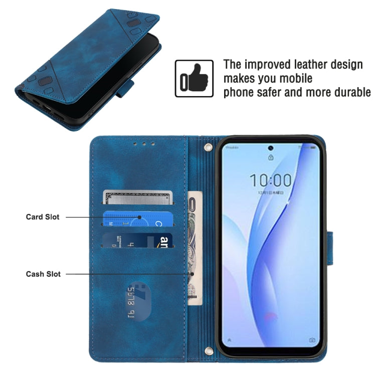 For ZTE Libero 5G III Skin-feel Embossed Leather Phone Case