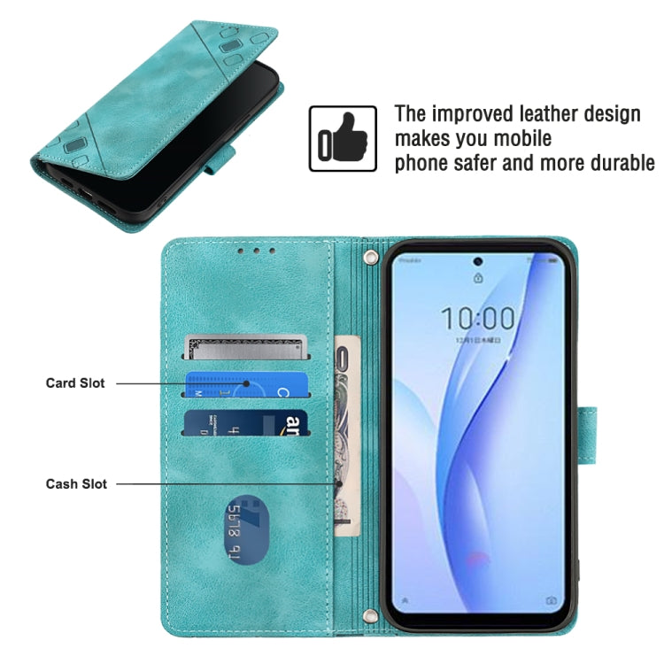 For ZTE Libero 5G III Skin-feel Embossed Leather Phone Case