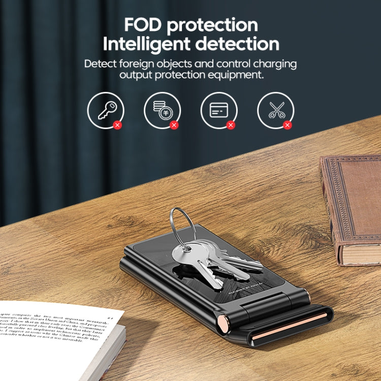 KUULAA KL-ZJ11 15W Mirror 3 in 1 Foldable Wireless Charger(Tarnish)