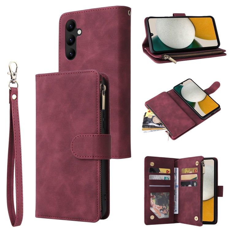 For Samsung Galaxy A34 5G Multifunctional Multi-Card Wallet Phone Leather Case