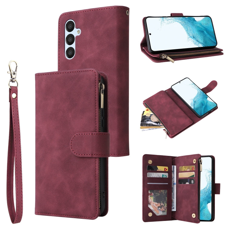 For Samsung Galaxy A54 5G Multifunctional Multi-Card Wallet Phone Leather Case