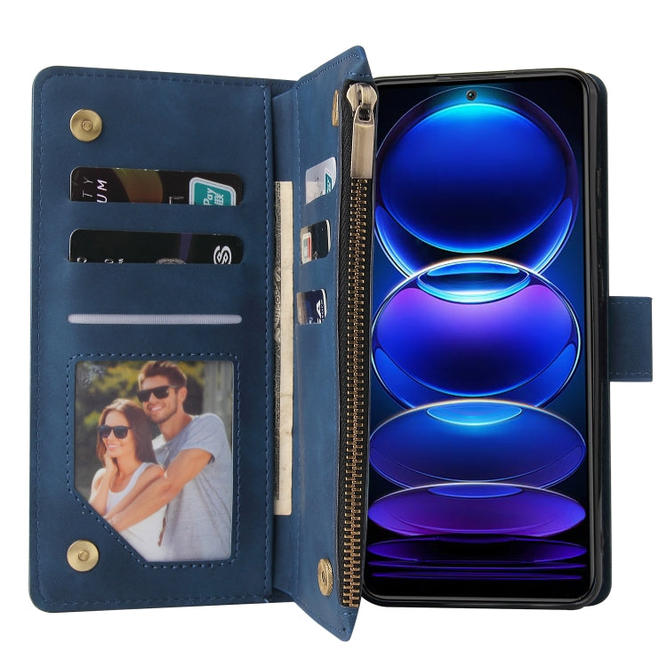 For Xiaomi Redmi Note 12 5G Global India / Poco X5 Multifunctional Multi-Card Wallet Phone Leather Case