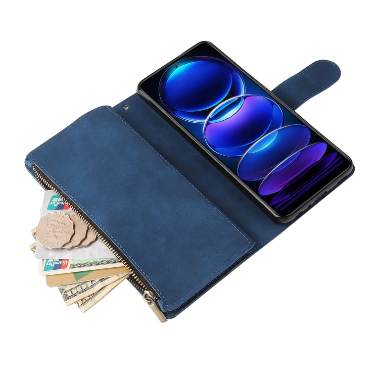 For Xiaomi Redmi Note 12 5G Global India / Poco X5 Multifunctional Multi-Card Wallet Phone Leather Case