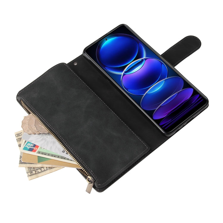 For Xiaomi Redmi Note 12 5G Global India / Poco X5 Multifunctional Multi-Card Wallet Phone Leather Case