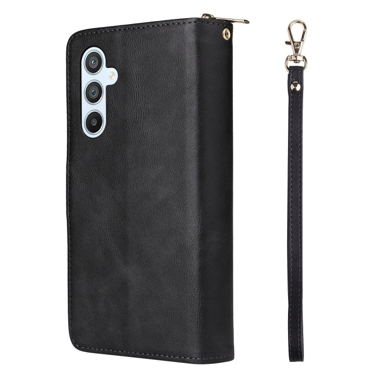For Samsung Galaxy A54 9 Card Slots Zipper Wallet Bag Leather Phone Case