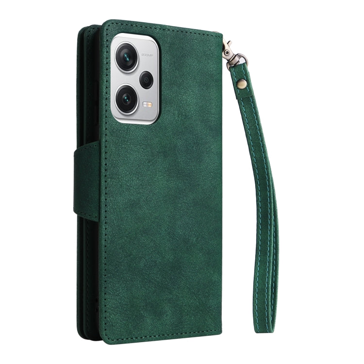For Xiaomi Redmi Note 12 Explorer / Note 12 Pro+ Global Rivet Buckle 9 Cards Three Fold Leather Phone Case
