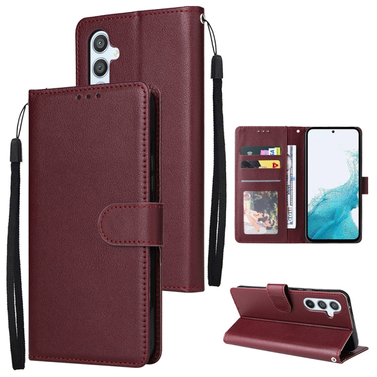 For Samsung Galaxy A54 3 Card Slots Multifunctional Leather Phone Case