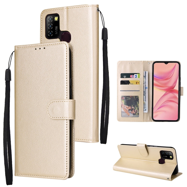 For Infinix Hot 10 Lite 3 Card Slots Multifunctional Leather Phone Case