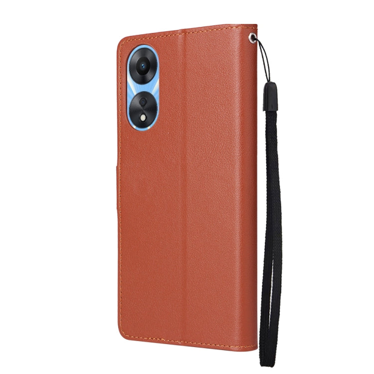 For OPPO A58 / A78 3 Card Slots Multifunctional Leather Phone Case