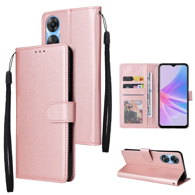 For OPPO A58 / A78 3 Card Slots Multifunctional Leather Phone Case