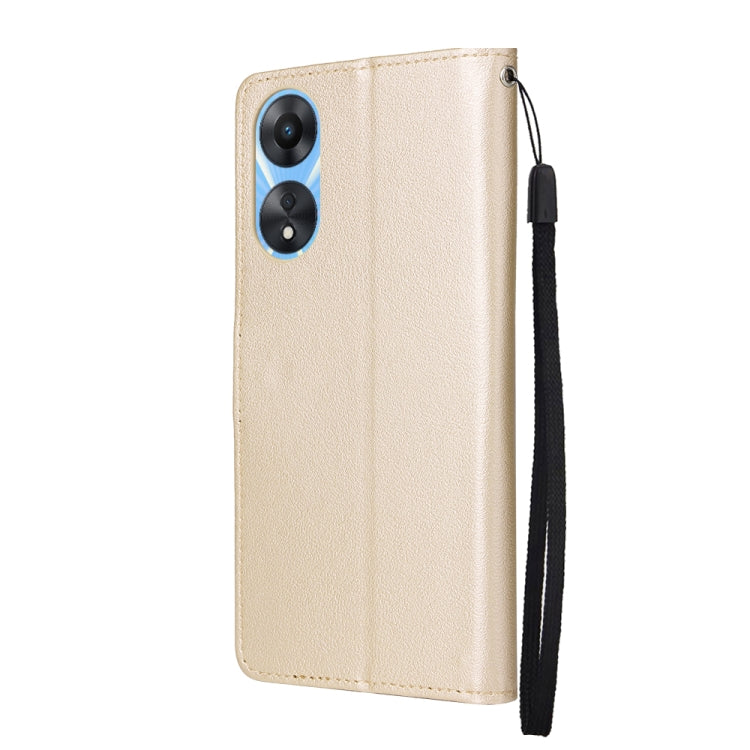 For OPPO A58 / A78 3 Card Slots Multifunctional Leather Phone Case