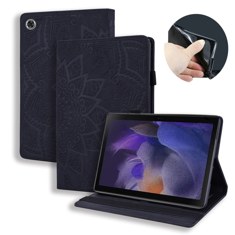 For Samsung Galaxy Tab A8 10.5 2021 Calf Texture Embossed Flip Leather Tablet Case