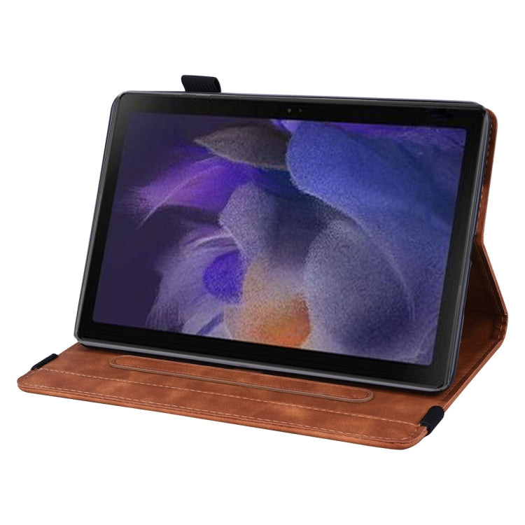 For Samsung Galaxy Tab A8 10.5 2021 Calf Texture Embossed Flip Leather Tablet Case