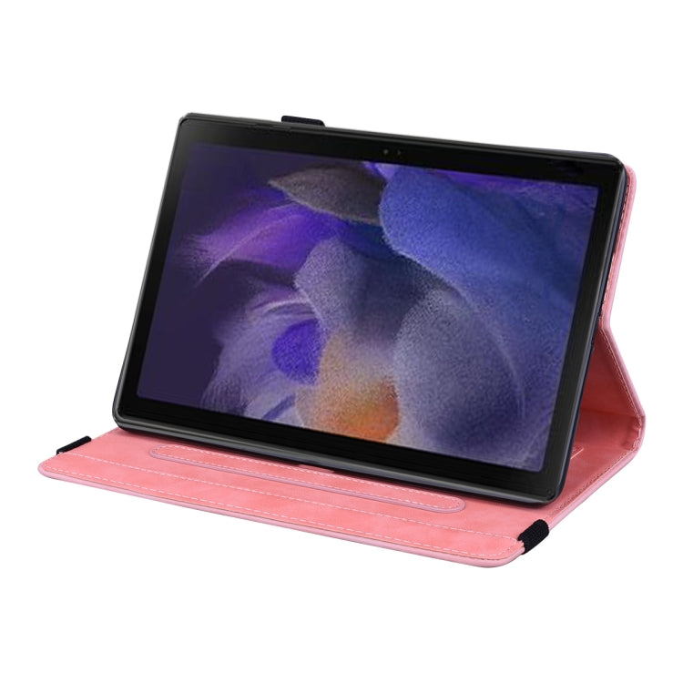 For Samsung Galaxy Tab A8 10.5 2021 Calf Texture Embossed Flip Leather Tablet Case