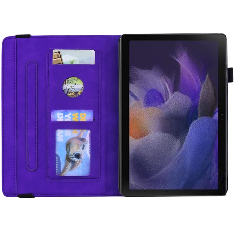 For Samsung Galaxy Tab A8 10.5 2021 Calf Texture Embossed Flip Leather Tablet Case