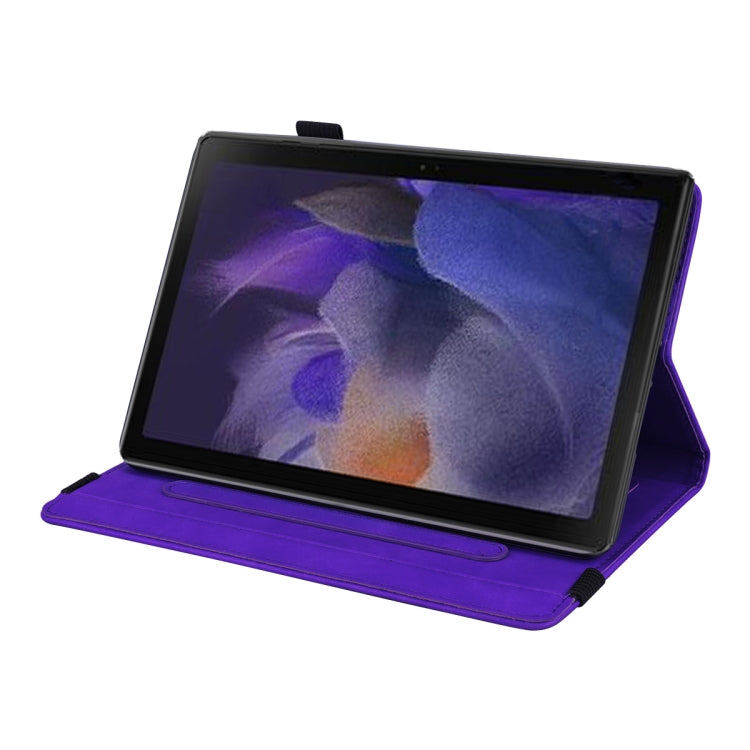 For Samsung Galaxy Tab A8 10.5 2021 Calf Texture Embossed Flip Leather Tablet Case